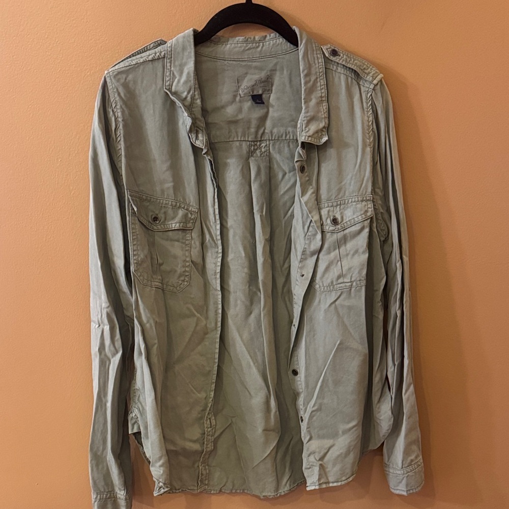 Universal Thread Men's Light Olive Shirt Jacket